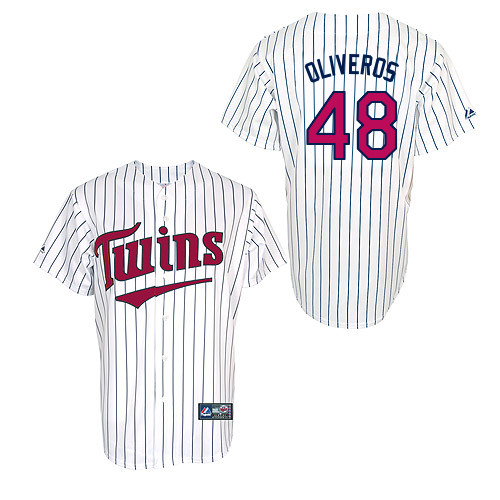 Lester Oliveros #48 Youth Baseball Jersey-Minnesota Twins Authentic 2014 ALL Star Alternate 3 White Cool Base MLB Jersey